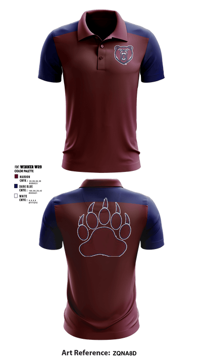 Berkley High School Cheer 2876422 Short Sleeve Performance Polo - 1