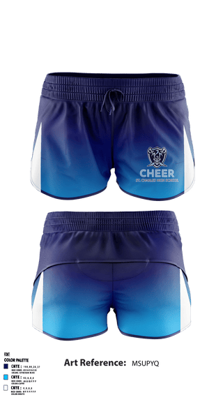 Ranger Panties, Saint Charles High School Cheer, Cheer, Teamtime, Team time, sublimation, custom sports apparel, team uniforms, spirit wear, spiritwear, sports uniforms, custom shirts, team store, custom team store, fundraiser sports, apparel fundraiser