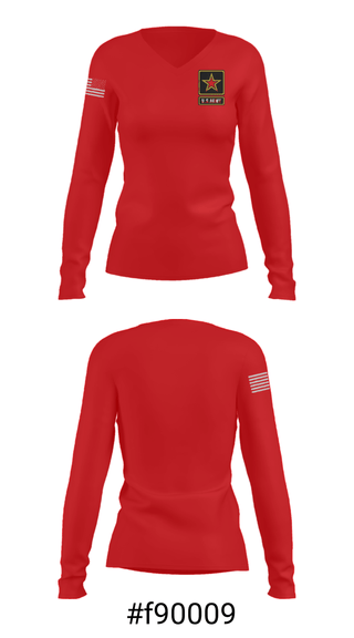 Women's Long Sleeve Vneck Shirt, , National Guard, Teamtime, Team time, sublimation, custom sports apparel, team uniforms, spirit wear, spiritwear, sports uniforms, custom shirts, team store, custom team store, fundraiser sports, apparel fundraiser