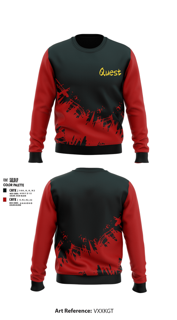 Crew Neck Sweatshirt, Quest, , Teamtime, Team time, sublimation, custom sports apparel, team uniforms, spirit wear, spiritwear, sports uniforms, custom shirts, team store, custom team store, fundraiser sports, apparel fundraiser