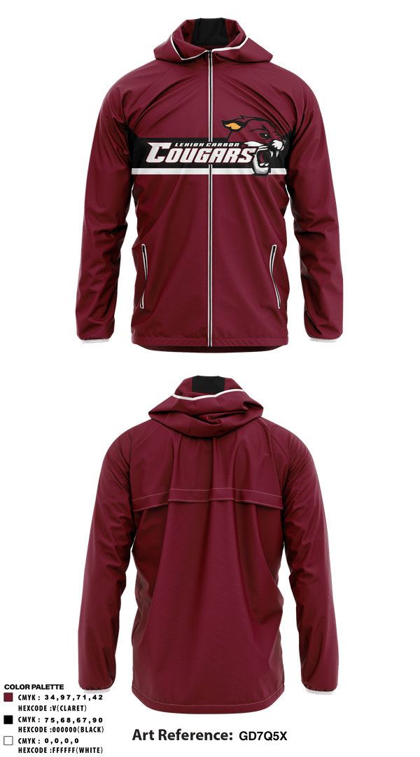 Windbreaker, Lehigh Carbon Community College, Spirit Store, Teamtime, Team time, sublimation, custom sports apparel, team uniforms, spirit wear, spiritwear, sports uniforms, custom shirts, team store, custom team store, fundraiser sports, apparel fundraiser