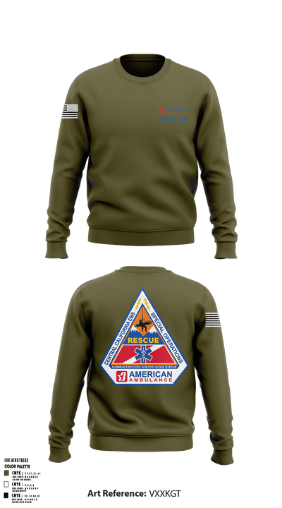 American Ambulance Rescue 49557589 Crew Neck Sweatshirt - 4