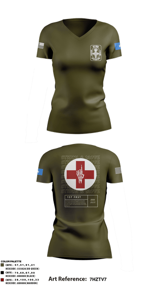Women's Short Sleeve Vneck Shirt, , Army, Teamtime, Team time, sublimation, custom sports apparel, team uniforms, spirit wear, spiritwear, sports uniforms, custom shirts, team store, custom team store, fundraiser sports, apparel fundraiser
