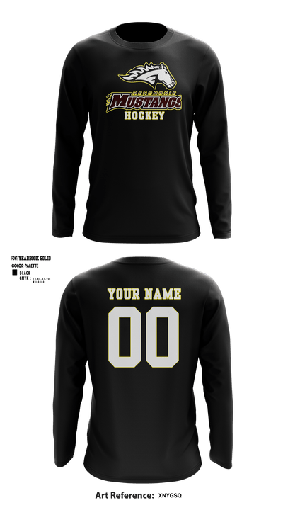 Menomonie High School Ice hockey 95189103 Long Sleeve Performance Shirt - 9