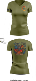 Golf Company, 229th MI BN 34374533 Women's Short Sleeve V-neck Shirt - 4