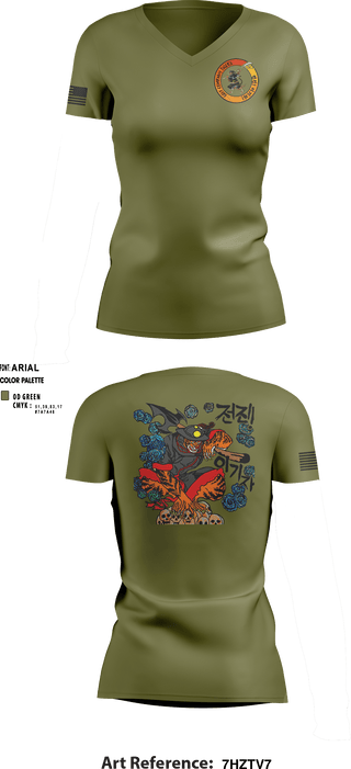 Women's Short Sleeve Vneck Shirt, , Army, Teamtime, Team time, sublimation, custom sports apparel, team uniforms, spirit wear, spiritwear, sports uniforms, custom shirts, team store, custom team store, fundraiser sports, apparel fundraiser