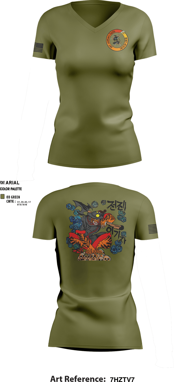 Women's Short Sleeve Vneck Shirt, , Army, Teamtime, Team time, sublimation, custom sports apparel, team uniforms, spirit wear, spiritwear, sports uniforms, custom shirts, team store, custom team store, fundraiser sports, apparel fundraiser