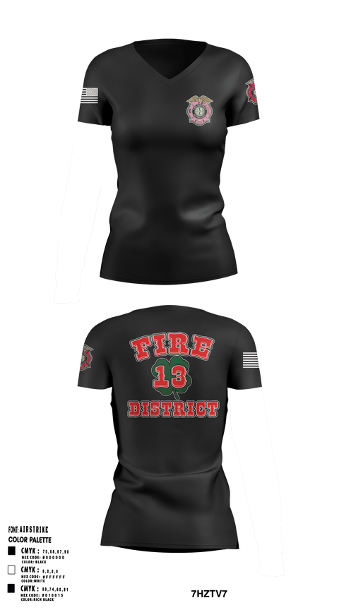 Women's Short Sleeve Vneck Shirt, FD13, Fire Department, Teamtime, Team time, sublimation, custom sports apparel, team uniforms, spirit wear, spiritwear, sports uniforms, custom shirts, team store, custom team store, fundraiser sports, apparel fundraiser