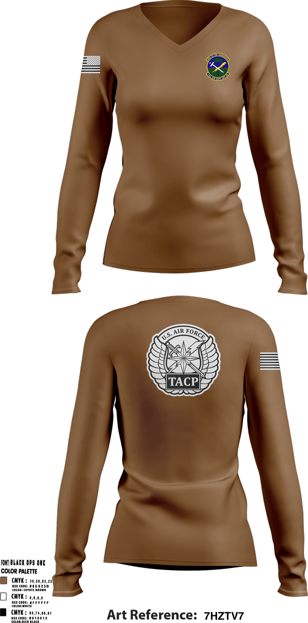 Women's Long Sleeve Vneck Shirt, , Air Force, Teamtime, Team time, sublimation, custom sports apparel, team uniforms, spirit wear, spiritwear, sports uniforms, custom shirts, team store, custom team store, fundraiser sports, apparel fundraiser