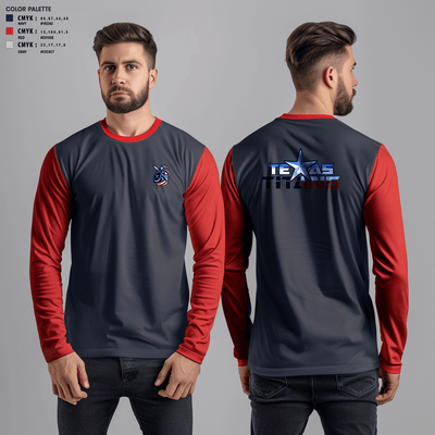 Texas Titans Youth Football 17189264 Long Sleeve Performance Shirt - 9