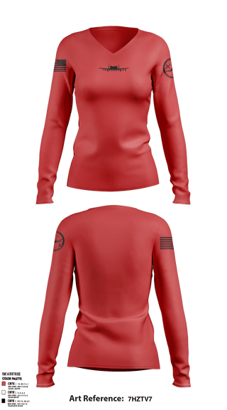 Women's Long Sleeve Vneck Shirt, , Air Force, Teamtime, Team time, sublimation, custom sports apparel, team uniforms, spirit wear, spiritwear, sports uniforms, custom shirts, team store, custom team store, fundraiser sports, apparel fundraiser