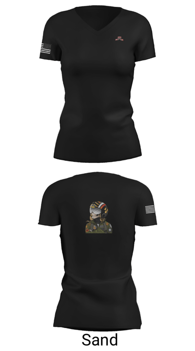B Co., 326 BEB, 1 BCT, 101st ABN DIV (AASLT) 89125861 Women's Short Sleeve V-neck Shirt - 23