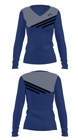 Women's Long Sleeve Vneck Shirt, Grand River Preparatory High School Bowling, Bowling, Teamtime, Team time, sublimation, custom sports apparel, team uniforms, spirit wear, spiritwear, sports uniforms, custom shirts, team store, custom team store, fundraiser sports, apparel fundraiser