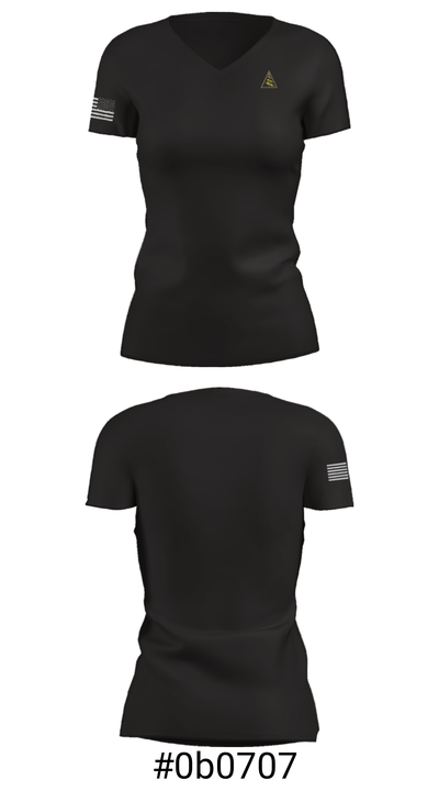 B Co 2-1 SFG(A) 83464098 Women's Short Sleeve V-neck Shirt - 4
