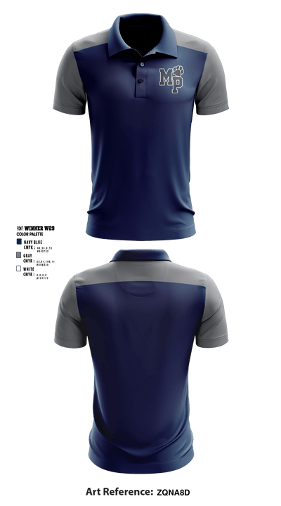 Moss Point High School 3288071 Short Sleeve Performance Polo - 2