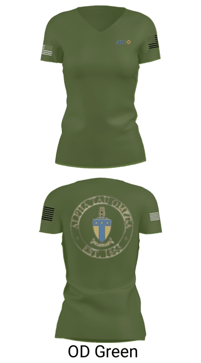 Alpha tau omega 13978361 Women's Short Sleeve V-neck Shirt - 28