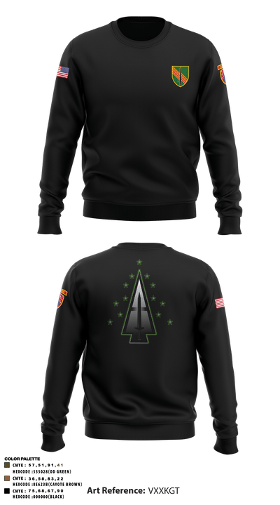 A Co, 1st BN, 4SFAB 88998967 Crew Neck Sweatshirt - 54
