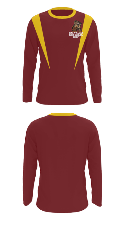 Simi Valley High School Golf 88506895 Long Sleeve Performance Shirt - 18