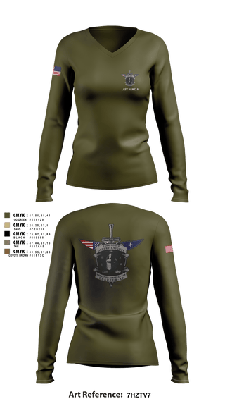 Women's Long Sleeve Vneck Shirt, , Army, Teamtime, Team time, sublimation, custom sports apparel, team uniforms, spirit wear, spiritwear, sports uniforms, custom shirts, team store, custom team store, fundraiser sports, apparel fundraiser