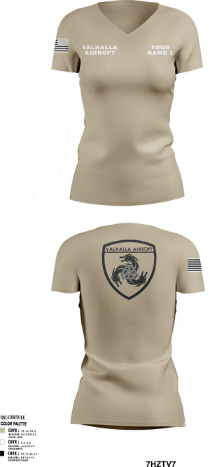 Women's Short Sleeve Vneck Shirt, , Army, Teamtime, Team time, sublimation, custom sports apparel, team uniforms, spirit wear, spiritwear, sports uniforms, custom shirts, team store, custom team store, fundraiser sports, apparel fundraiser
