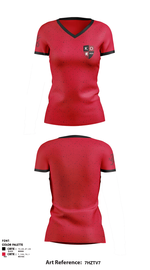 Women's Short Sleeve Vneck Shirt, Kingswood Oxford Upper School, Spirit Store, Teamtime, Team time, sublimation, custom sports apparel, team uniforms, spirit wear, spiritwear, sports uniforms, custom shirts, team store, custom team store, fundraiser sports, apparel fundraiser