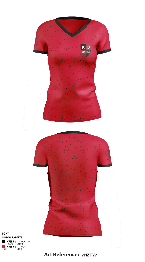 Women's Short Sleeve Vneck Shirt, Kingswood Oxford Upper School, Spirit Store, Teamtime, Team time, sublimation, custom sports apparel, team uniforms, spirit wear, spiritwear, sports uniforms, custom shirts, team store, custom team store, fundraiser sports, apparel fundraiser