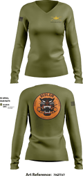 HHC 1-635TH AR 81955696 Women's Long Sleeve V-neck Shirt - 2