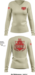 RSS EMPIRE STATE 18505980 Women's Long Sleeve V-neck Shirt - 1
