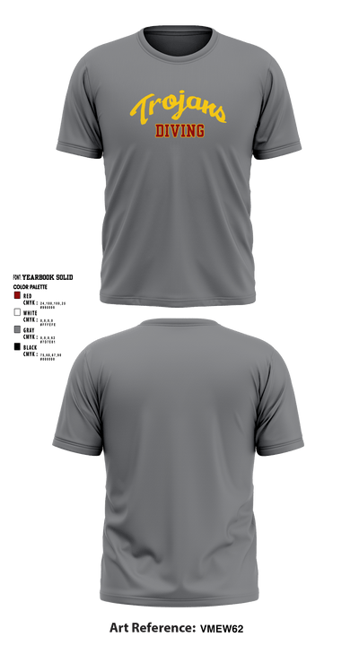 University Of Southern California Diving 38780209 Short Sleeve Performance Shirt - 30