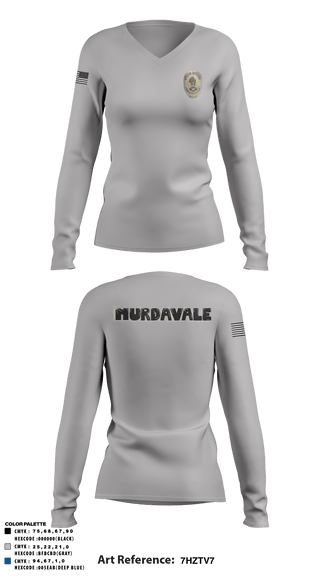 Women's Long Sleeve Vneck Shirt, , Police, Teamtime, Team time, sublimation, custom sports apparel, team uniforms, spirit wear, spiritwear, sports uniforms, custom shirts, team store, custom team store, fundraiser sports, apparel fundraiser