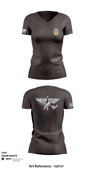 Women's Short Sleeve Vneck Shirt, , Police, Teamtime, Team time, sublimation, custom sports apparel, team uniforms, spirit wear, spiritwear, sports uniforms, custom shirts, team store, custom team store, fundraiser sports, apparel fundraiser