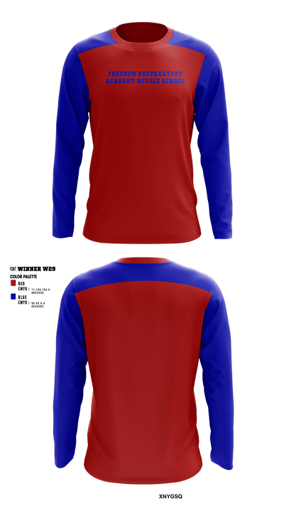 Freedom Preparatory Academy Middle School 25976672 Long Sleeve Performance Shirt - 1