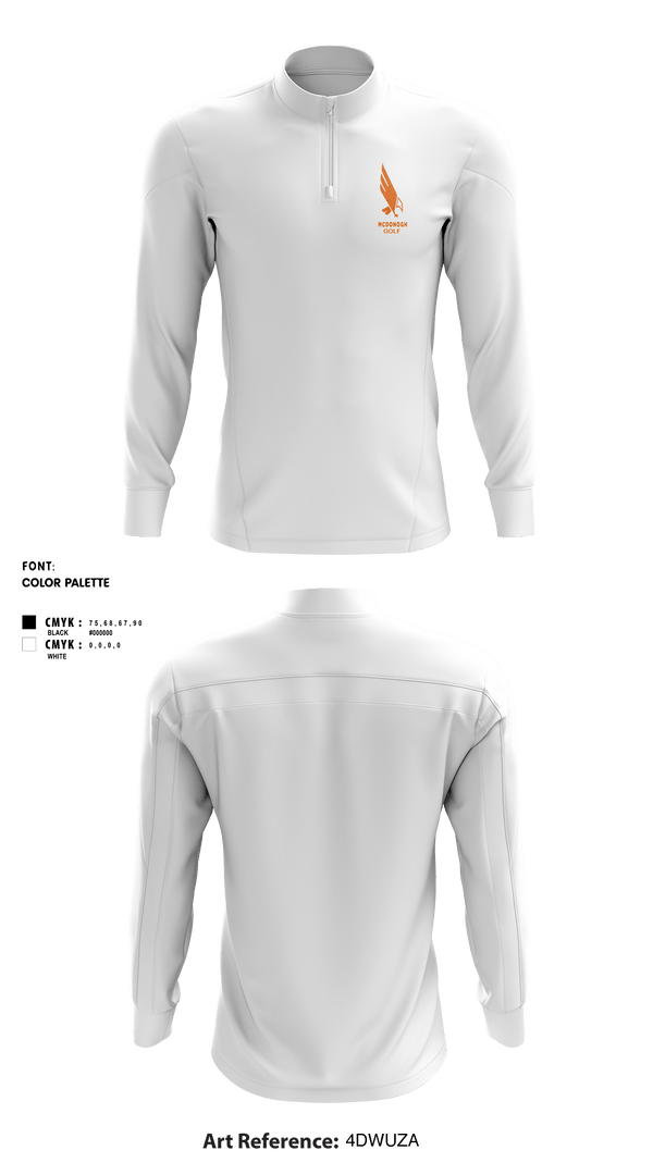 Quarter Zip Jacket, Mcdonogh School Golf, Golf, Teamtime, Team time, sublimation, custom sports apparel, team uniforms, spirit wear, spiritwear, sports uniforms, custom shirts, team store, custom team store, fundraiser sports, apparel fundraiser