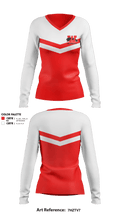 Weathersfield Middle School Cheer 54500777 Women's Long Sleeve V-neck Shirt - 1