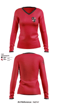 Kingswood Oxford Upper School 69450714 Women's Long Sleeve V-neck Shirt - 1