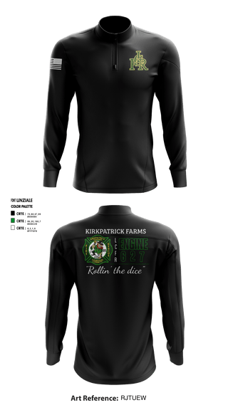 Quarter Zip Jacket, Kirkpatrick Farms Loudoun CO, Fire Department, Teamtime, Team time, sublimation, custom sports apparel, team uniforms, spirit wear, spiritwear, sports uniforms, custom shirts, team store, custom team store, fundraiser sports, apparel fundraiser