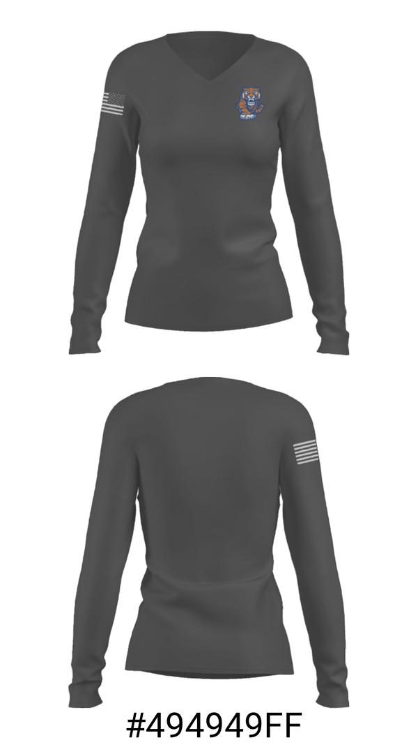 Women's Long Sleeve Vneck Shirt, Chilton County High School Band, Spirit Store, Teamtime, Team time, sublimation, custom sports apparel, team uniforms, spirit wear, spiritwear, sports uniforms, custom shirts, team store, custom team store, fundraiser sports, apparel fundraiser