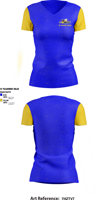 Women's Short Sleeve Vneck Shirt, St Martin High School Swimming, Swimming, Teamtime, Team time, sublimation, custom sports apparel, team uniforms, spirit wear, spiritwear, sports uniforms, custom shirts, team store, custom team store, fundraiser sports, apparel fundraiser