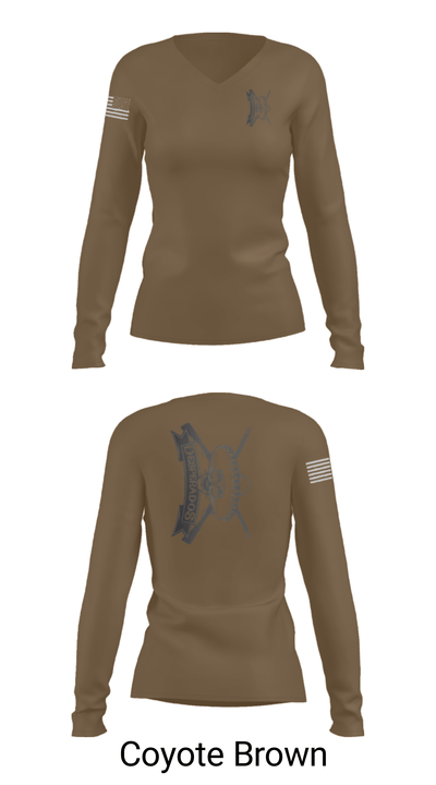 Delta Company 1-200INF BN 51320314 Women's Long Sleeve V-neck Shirt - 37