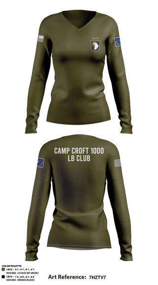 Women's Long Sleeve Vneck Shirt, , Army, Teamtime, Team time, sublimation, custom sports apparel, team uniforms, spirit wear, spiritwear, sports uniforms, custom shirts, team store, custom team store, fundraiser sports, apparel fundraiser