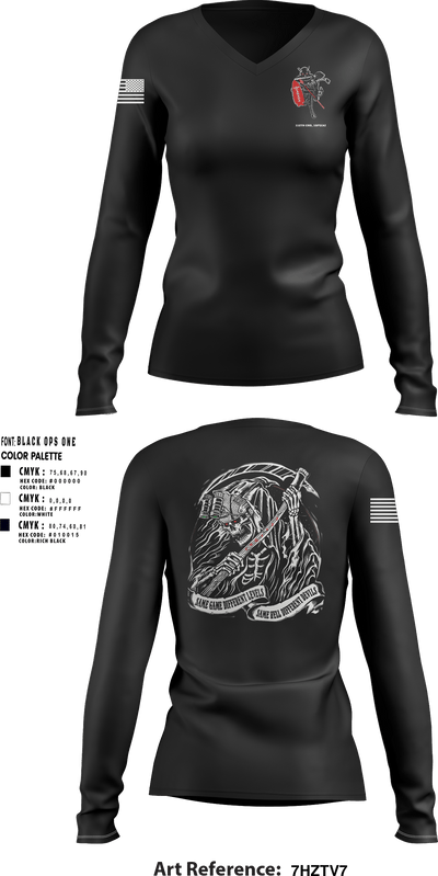 112th CRD112th CRD, 1SFG(A) 89961624 Women's Long Sleeve V-neck Shirt - 1