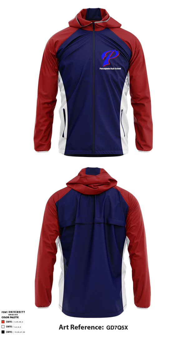 Windbreaker, Pascagoula High School, Spirit Store, Teamtime, Team time, sublimation, custom sports apparel, team uniforms, spirit wear, spiritwear, sports uniforms, custom shirts, team store, custom team store, fundraiser sports, apparel fundraiser