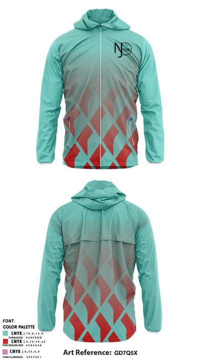 NJ Squash Club 16396700 Windbreaker - 1