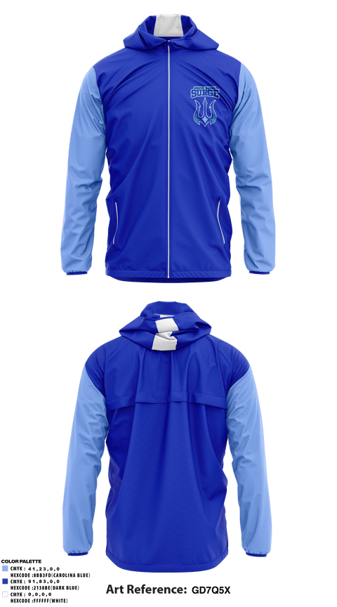 Windbreaker, South Haven Surge, Baseball, Teamtime, Team time, sublimation, custom sports apparel, team uniforms, spirit wear, spiritwear, sports uniforms, custom shirts, team store, custom team store, fundraiser sports, apparel fundraiser