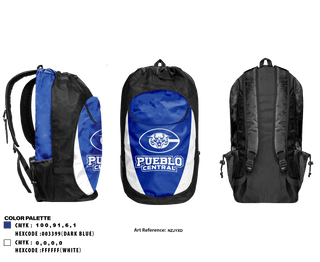 Gear Bag, Pueblo Central High School, Spirit Store, Teamtime, Team time, sublimation, custom sports apparel, team uniforms, spirit wear, spiritwear, sports uniforms, custom shirts, team store, custom team store, fundraiser sports, apparel fundraiser