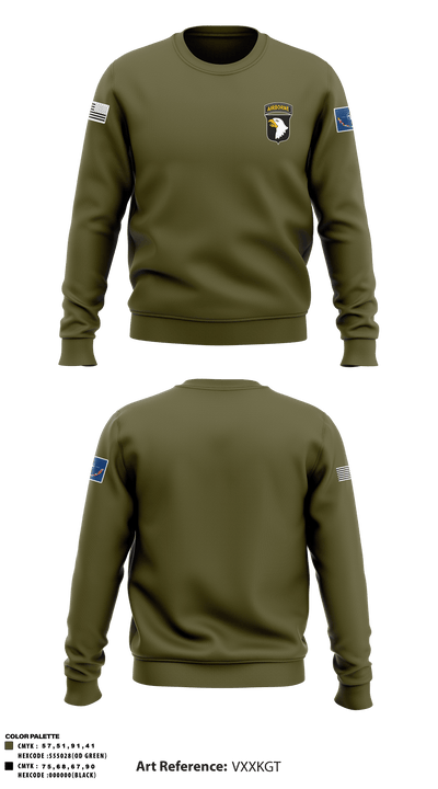 101st 77031611 Crew Neck Sweatshirt - 1
