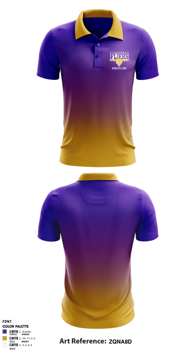 Flandreau High School Wrestling 22666731 Short Sleeve Performance Polo - 1