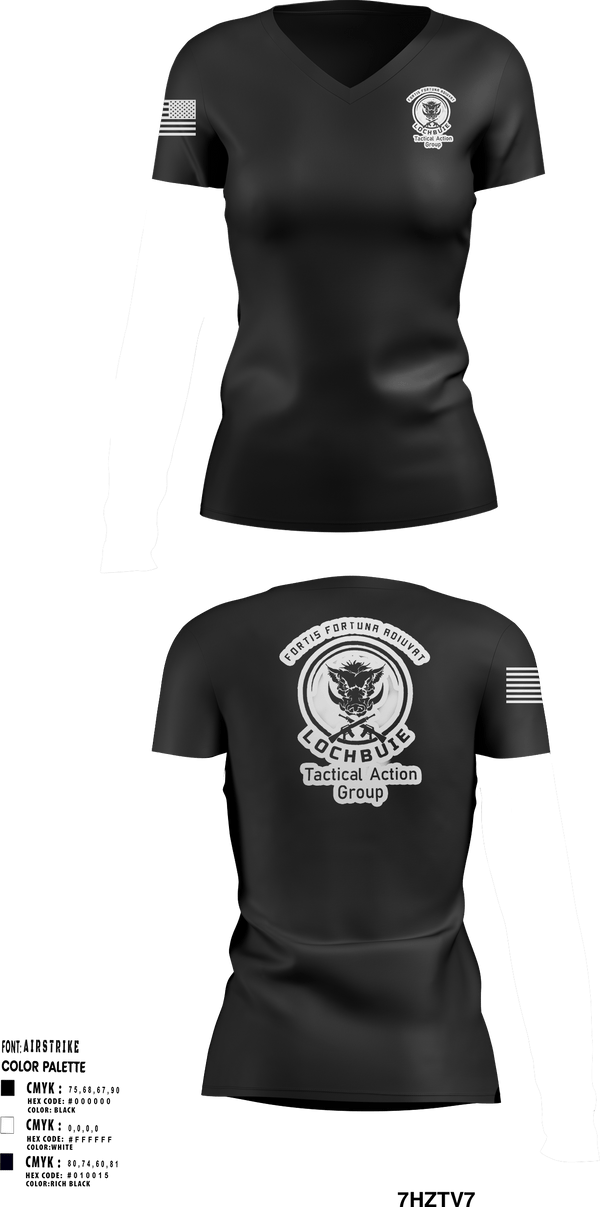 Women's Short Sleeve Vneck Shirt, Lochbuie PD TAG, Police, Teamtime, Team time, sublimation, custom sports apparel, team uniforms, spirit wear, spiritwear, sports uniforms, custom shirts, team store, custom team store, fundraiser sports, apparel fundraiser