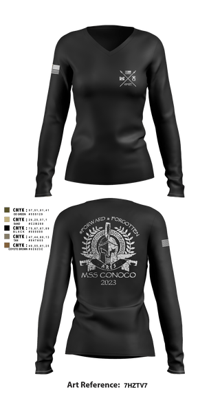 Women's Long Sleeve Vneck Shirt, , Army, Teamtime, Team time, sublimation, custom sports apparel, team uniforms, spirit wear, spiritwear, sports uniforms, custom shirts, team store, custom team store, fundraiser sports, apparel fundraiser
