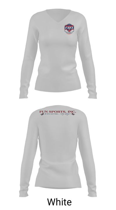 Fun Sports 14998768 Women's Long Sleeve V-neck Shirt - 6